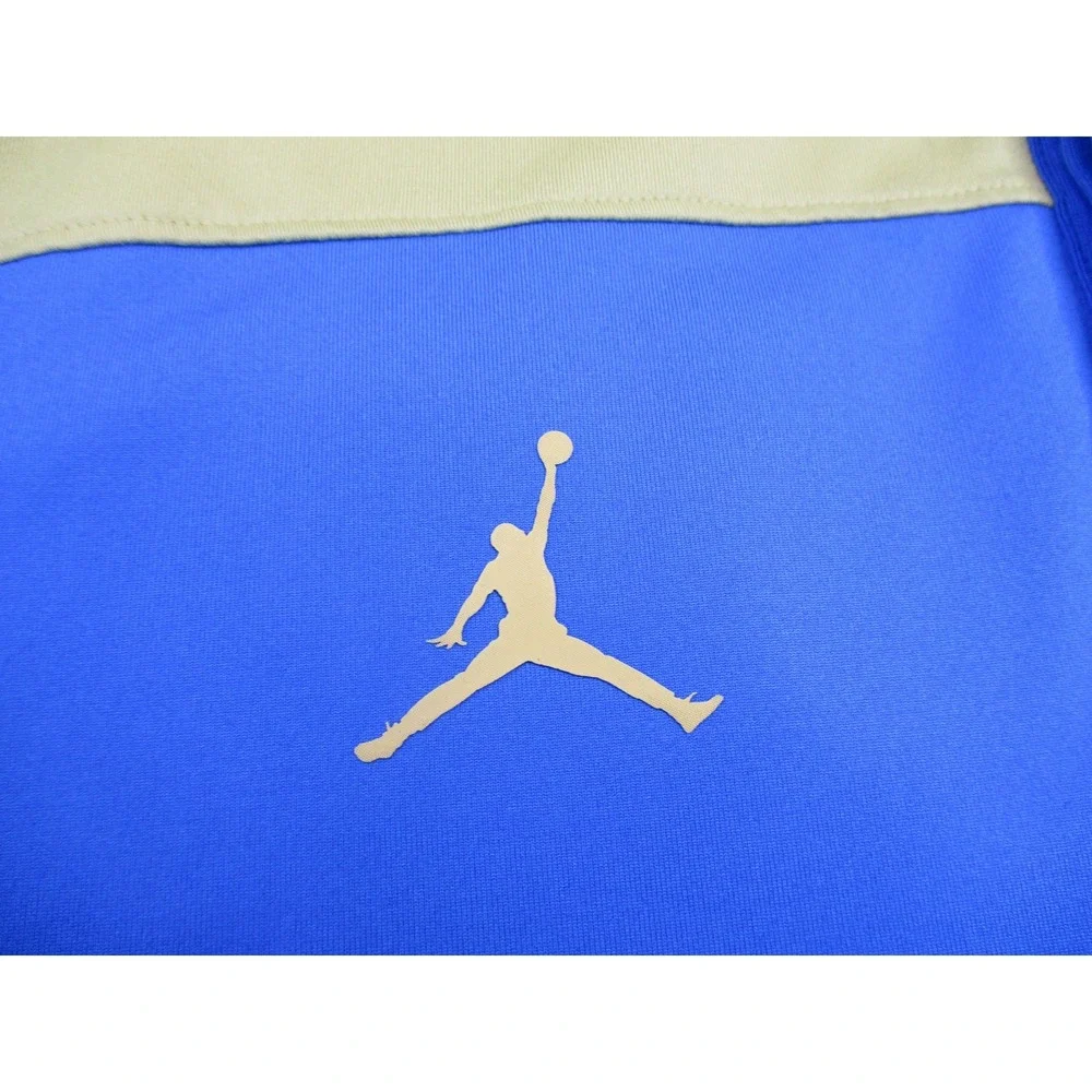 UCLA Bruins Shirt Mens Medium Blue Gold NCAA Basketball Jordan Dri Fit Polo